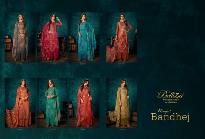 Belliza Royal Bandhej Digital Printed Casual Wear Pashmina Latest Collection